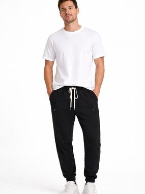 Vuori Black Drawstring Joggers with Zip Pockets
